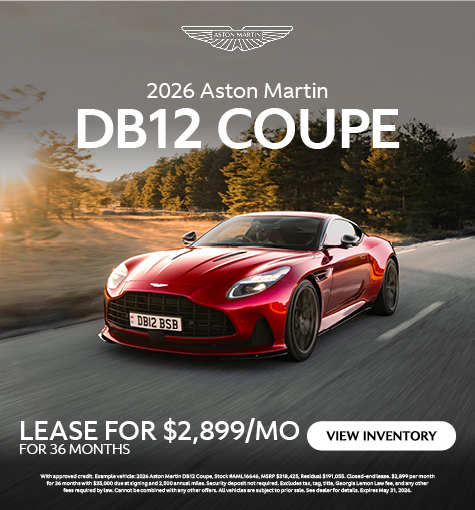Special offer on 2026 Aston Martin DB12 2026 Aston Martin DB12 Coupe